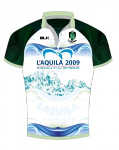 Quinta maglia dell'Aquila Rugby, stagione 2014-15, sponsorizzata da L'Aquila 2009