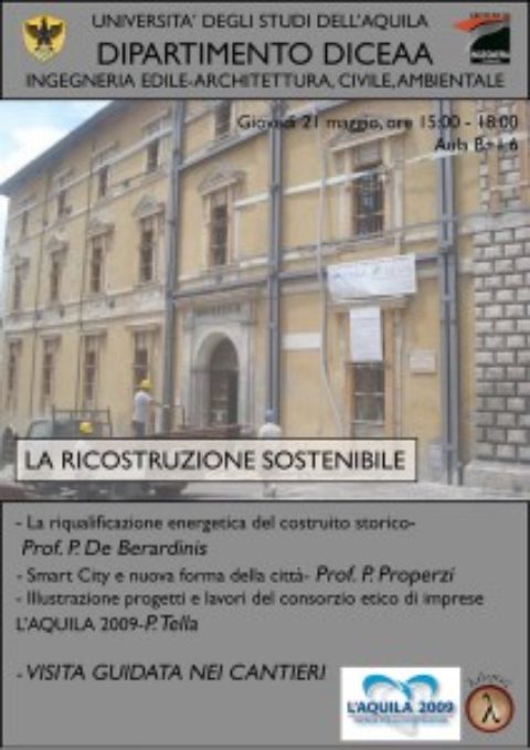 Seminario “La ricostruzione sostenibile”