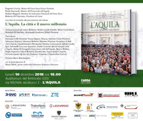 L’Aquila 2009 sponsor di “L’Aquila. La città e il nuovo millennio”